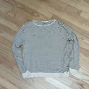 Zara Striped Top Cream & Navy